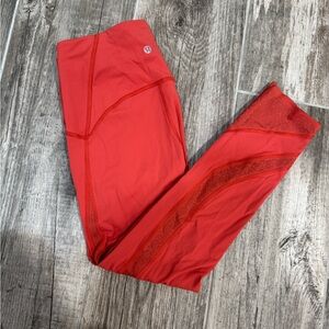 Red Lululemon Leggings